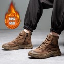 Ns-55502 autumn and winter new high top casual shoes men's winter Plush warm Martin boots men's thick soled men's board shoes 