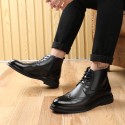 Chelsea Boots Men British Bullock men's boots high top Leather Boots Men's middle top Martin boots fashion 