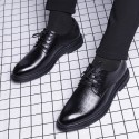 Business men's shoes formal casual shoes British breathable fashion shoes real leather inside increased Korean leather shoes men's hair 