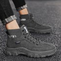 Martin boots men's high top 2021 autumn winter new fashion boots men's Non Slip Socks Black casual work shoes men's Boots 