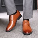 Men's two-layer leather casual leather shoes men's shoes fashion breathable wedding shoes formal leather shoes large one for hair 