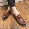 Men's leather shoes leisure new British trend one foot pea shoes men's Korean business low top casual small leather shoes 