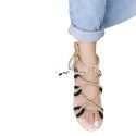 2021 summer European and American cross-border foreign trade large size women's hollow flat sandals hemp rope covered round head beach sandals