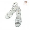 Amazon's popular Bohemian bandage cross rivet sandals wear crystal jelly slippers Factory