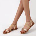 2022 cross border summer new sandals women in Europe and the United States popular large light flat bottomed women's sandals sandals