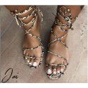 Foreign trade large size 43 spot 2020 women's shoes in Europe and America in summer snake bandage sandals slippers sandals9056