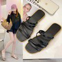 Amazon 2022 new women's sandals Korean fashion flat bottomed open toe women's casual sandals