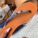 Cross border large size women's shoes 2021 European and American Amazon express new flat sandals cover toe beach slippers