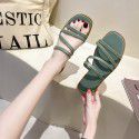 Amazon 2022 new women's sandals Korean fashion flat bottomed open toe women's casual sandals