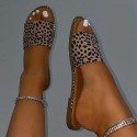 2021 European and American sandals women's sandals cross border leopard slippers spot sandalslippers