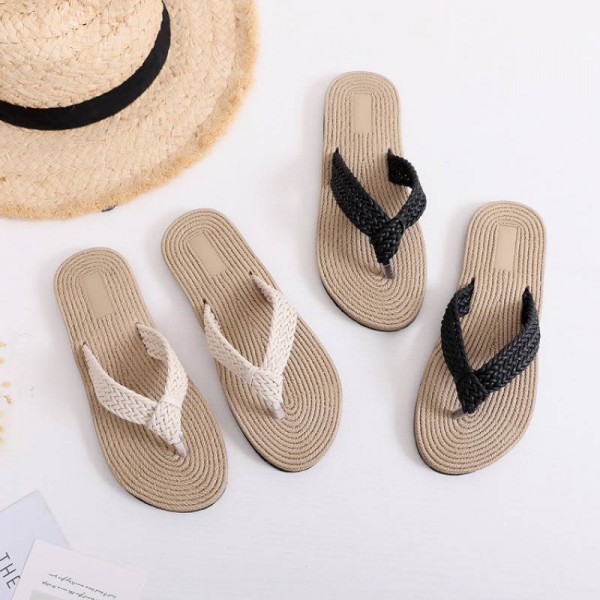 2022 new summer fashion trend herringbone slippers women's seaside leisure indoor and outdoor sandals manufacturer wholesale