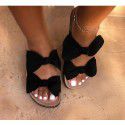 European and American summer new foreign trade large size Amazon express spot women's shoes sandals bow thick soled slippers