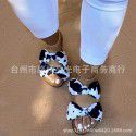 European and American summer new foreign trade large size Amazon express spot women's shoes sandals bow thick soled slippers