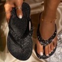 2021 summer new Amazon European and American foreign trade large size water diamond beach sandals women's light bubble women's shoes