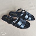 2020 summer new foreign trade large size two wearing slippers women's flat sandals European and American beach shoes slippers