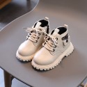 2022 autumn winter new girls' British style single boots boys' Martin boots children's side zipper fashion short boots single boots trend