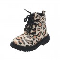 Children's shoes 2021 spring and autumn new Martin boots Korean single shoes for boys and girls British fashion leopard print children's short boots