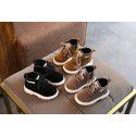 Real picture long term children's shoes children's Martin boots warm thickened boys' Leather Boots short girls' snow boots baby shoes