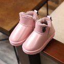 Winter new Korean children's snow boots waterproof children's warm cotton boots non slip boys' and girls' cotton shoes heel bag