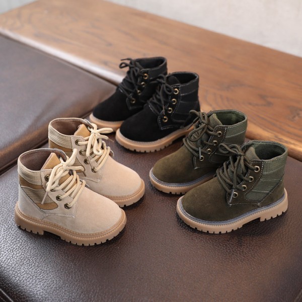 2022 new boys' and girls' single boots children's war wolf boots middle children's desert Martin boots boys' short boots