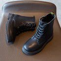 Children's Martin boots 2021 new girls' catwalk short boots spring and autumn single boots little girls' net red boots