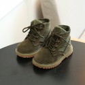 Children's fashion middle boots wolf boots autumn and winter new baby Martin boots men's and women's shoes British style Yellow Boots 