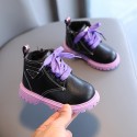 Children's Martin boots baby soft soled walking shoes 1-3 years old 2 autumn and winter plush cotton shoes children's baby boots thick girl
