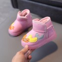 Baby snow boots thickened waterproof soft bottom anti slip 1-5-year-old children's cotton shoes cartoon pattern Plush warm shoes 2