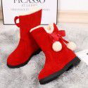 Children's snow shoes girls' snow boots 2022 winter new long tube warm Korean Plush fashion Princess cotton shoes