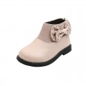 Children's cotton boots 2020 winter new children's shoes Korean girls' soft soled leather boots baby versatile Plush Martin boots