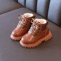 Autumn and winter new children's shoes children's Martin boots boys British fashion leather boots girls short boots baby shoes wholesale