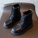 Children's Martin boots 2021 new girls' catwalk short boots spring and autumn single boots little girls' net red boots