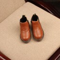 Cross border 2022 spring and autumn children's leather boots boys' casual Martin boots girls' thickened retro fashion children's shoes side zipper 
