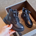 Children's Martin boots real soft leather 2021 autumn winter new boys' and girls' shoes British style short boots baby girls' single boots