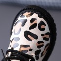 Children's shoes 2021 spring and autumn new Martin boots Korean single shoes for boys and girls British fashion leopard print children's short boots