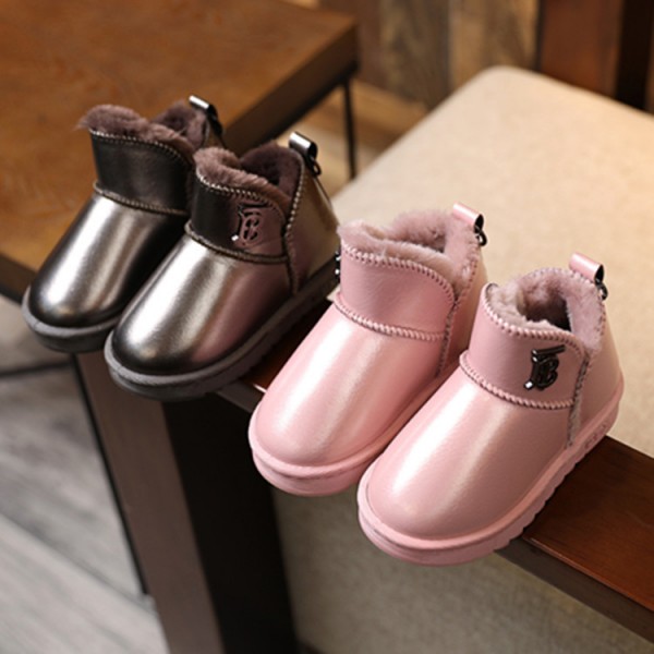 Winter new Korean children's snow boots waterproof children's warm cotton boots non slip boys' and girls' cotton shoes heel bag