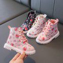 Girls' Martin boots autumn and winter 2020 new little girls' ermin Princess short boots British style children's Plush boots winter