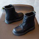 Children's Martin boots 2021 new girls' catwalk short boots spring and autumn single boots little girls' net red boots
