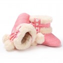 0-1 year old children's snow boots winter suede warm thickened female baby shoes plush soft bottom baby cotton boots