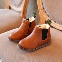 2021 autumn and winter new children's Martin boots boys' Leather Boots girls' short boots British style fashion single boots 