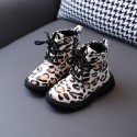 Children's shoes 2021 spring and autumn new Martin boots Korean single shoes for boys and girls British fashion leopard print children's short boots