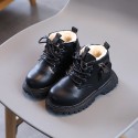 2022 autumn winter new girls' British style single boots boys' Martin boots children's side zipper fashion short boots single boots trend