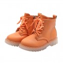 Children's Martin boots 2020 autumn new British style boys' motorcycle boots solid color Korean fashion girls' short boots 