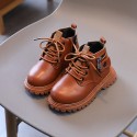 2022 autumn winter new girls' British style single boots boys' Martin boots children's side zipper fashion short boots single boots trend