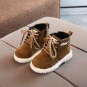 Real picture long term children's shoes children's Martin boots warm thickened boys' Leather Boots short girls' snow boots baby shoes