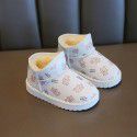 Girls' warm little bear snow boots 2021 winter cotton student Plush thickened cotton shoes middle and large children's leather short boots