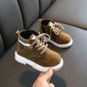 Girls' boots children's Martin boots 2021 autumn and winter new British fashion boys' short boots baby shoes