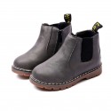 Cross border 2022 spring and autumn children's leather boots boys' casual Martin boots girls' thickened retro fashion children's shoes side zipper 