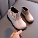 Children's cotton boots 2020 winter new children's shoes Korean girls' soft soled leather boots baby versatile Plush Martin boots