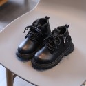 2022 autumn winter new girls' British style single boots boys' Martin boots children's side zipper fashion short boots single boots trend